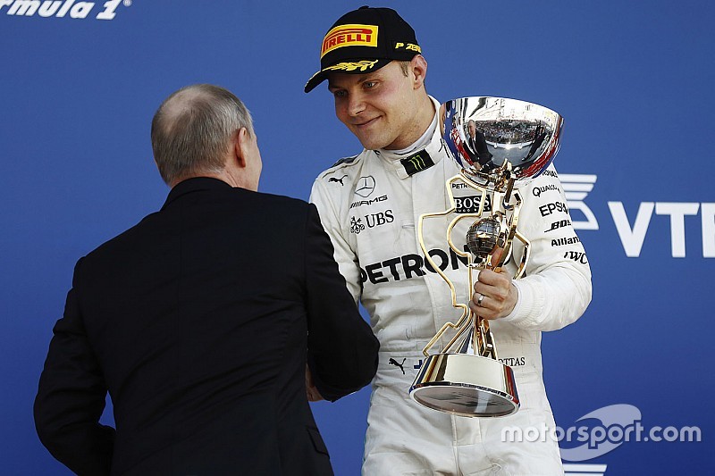 【F1】ロシアGP決勝:ベッテルの猛追及ばず、ボッタスがF1初優勝!