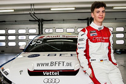 Nom : Vettel, prénom : Fabian, profession : pilote Audi TT Cup