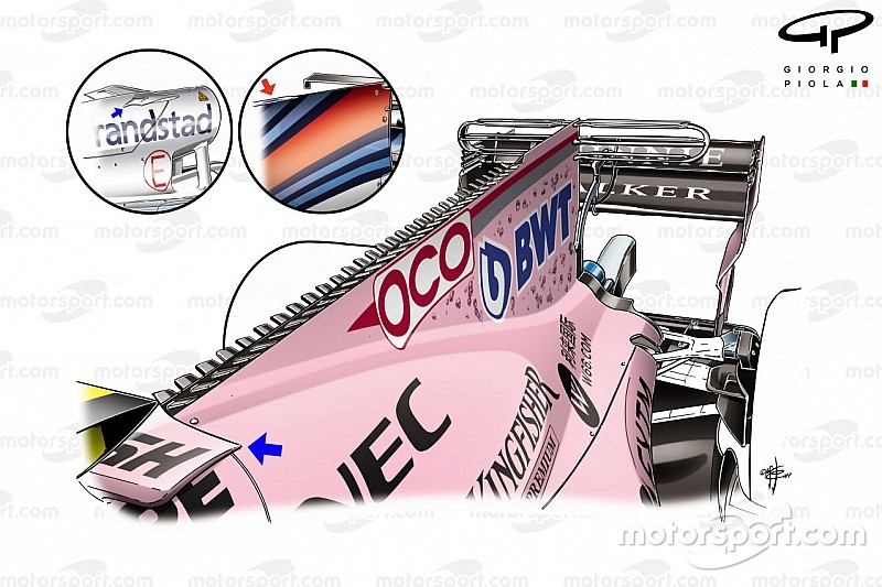 Tech gallery: How the Force India VJM10 evolved throughout 2017