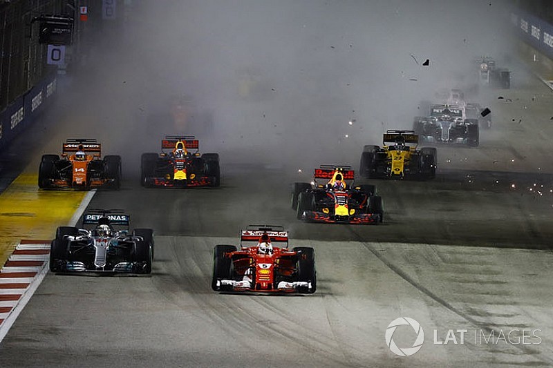 Formel 1 2017 in Singapur: Das Rennergebnis in Bildern