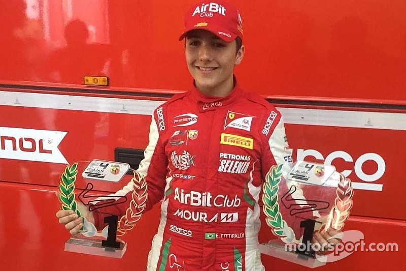 Enzo Fittipaldi vence duas de três corridas pela F4 Italiana