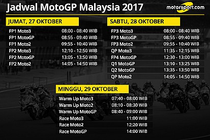 Jadwal lengkap MotoGP Malaysia 2017