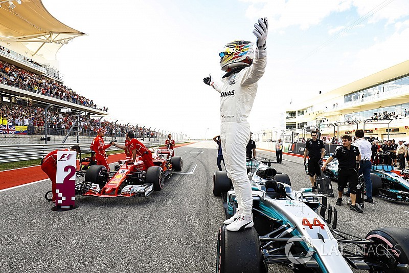 F1アメリカ:PP獲得ハミルトン、驚異的アタックでベッテルに0.2秒差
