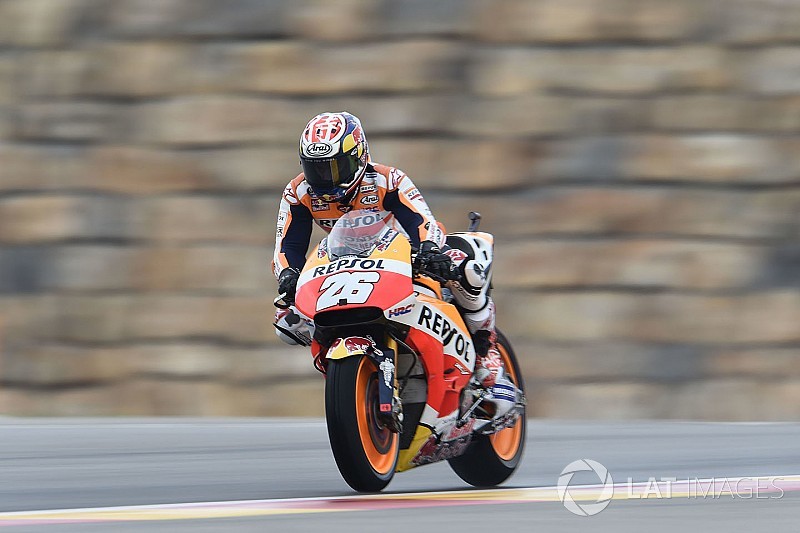 Pedrosa, el más rápido el primer día en Aragón; Rossi, resiste