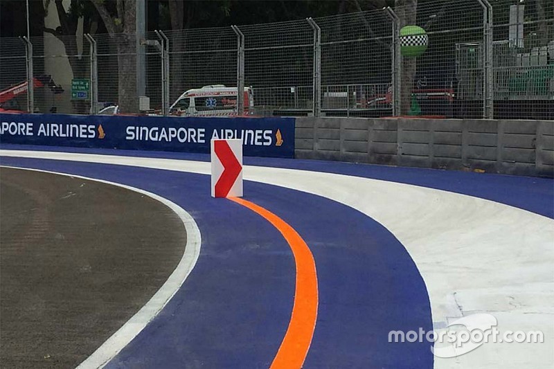F1 in Singapur: Zeitverlust bei Abkürzen der Strecke in Kurve 2
