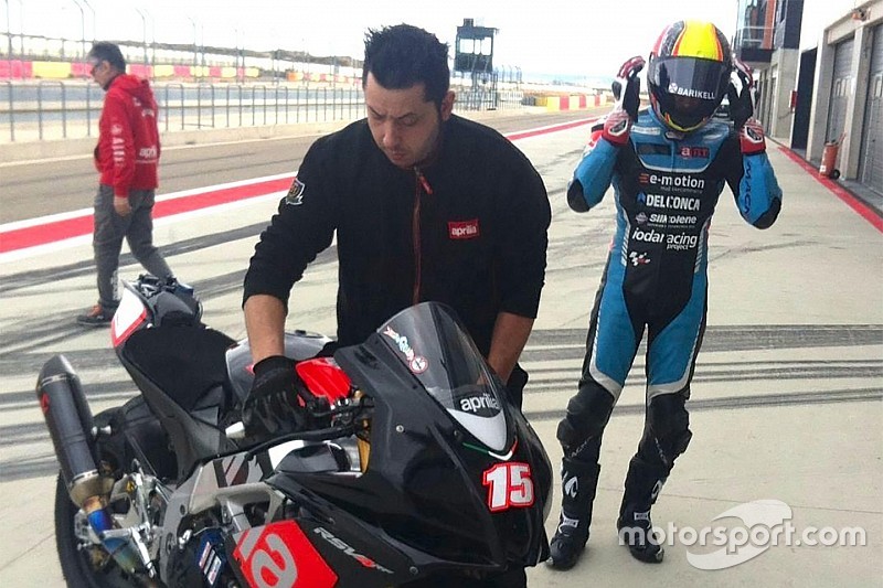 La pioggia limita il test di Alex De Angelis ad Aragon