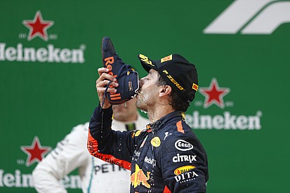 Fórmula 1 registra ‘shoey’ de Ricciardo como marca comercial