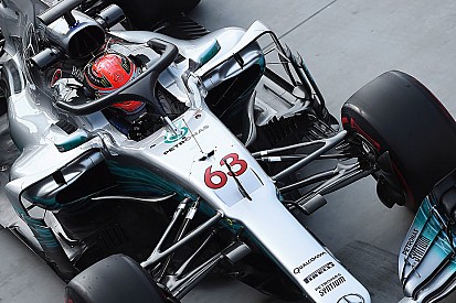 GALERÍA: el Halo probado en el Mercedes W08