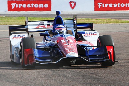 Sato quickest in warm-up as Servia subs for Power
