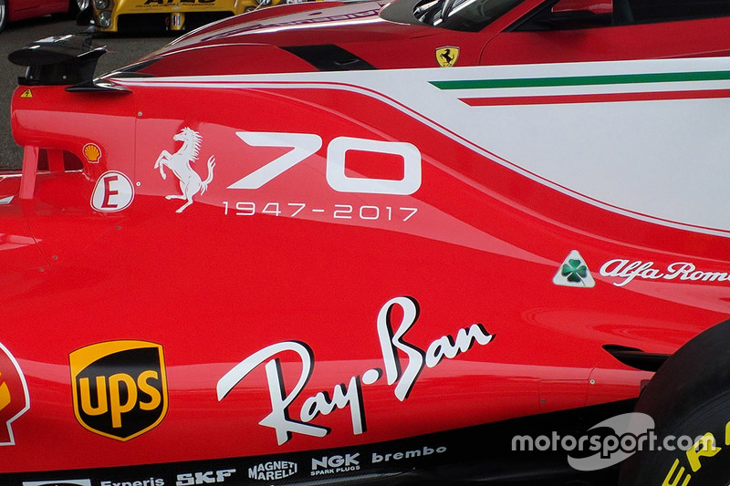 Ferrari display for the 70th anniversary