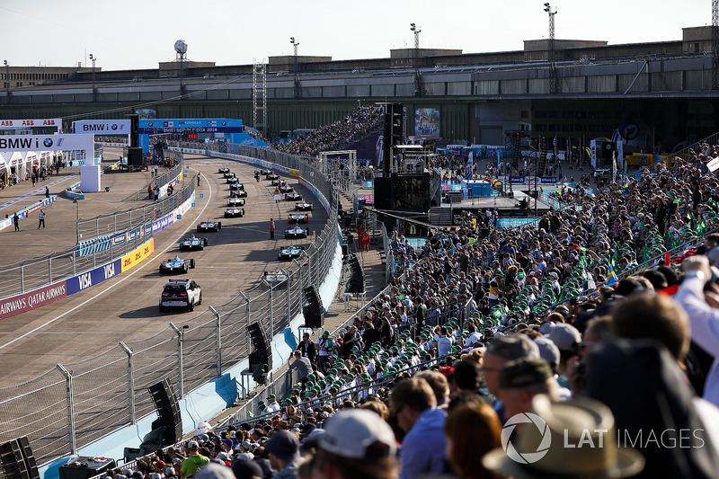 The Grid lines up for the start of the Berlin ePrix