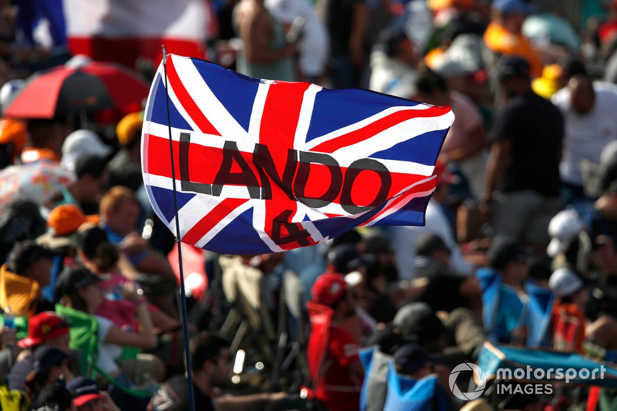 Crowd support for Lando Norris, McLaren