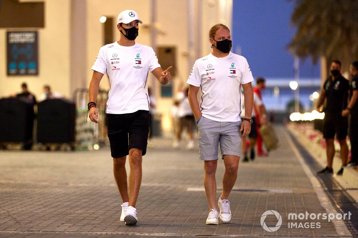 Valtteri Bottas, Mercedes-AMG F1, and George Russell, Mercedes-AMG F1