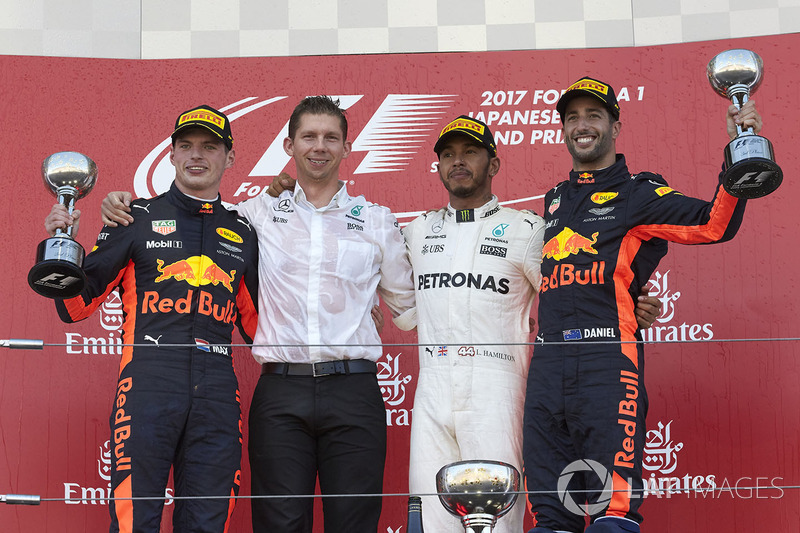 Japonya GP - Kazanan Lewis Hamilton, 2. Max Verstappen, 3. Daniel Ricciardo