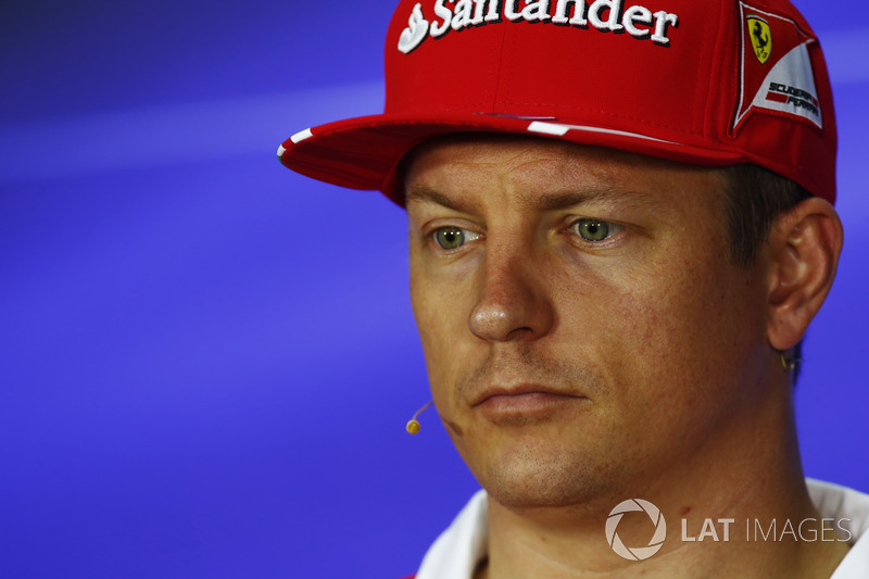 Kimi Raikkonen, Ferrari, in the FIA press conference