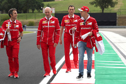 Sebastian Vettel, Ferrari walks the track with Jock Clear, Ferrari Chief Engineer and Riccardo Adami