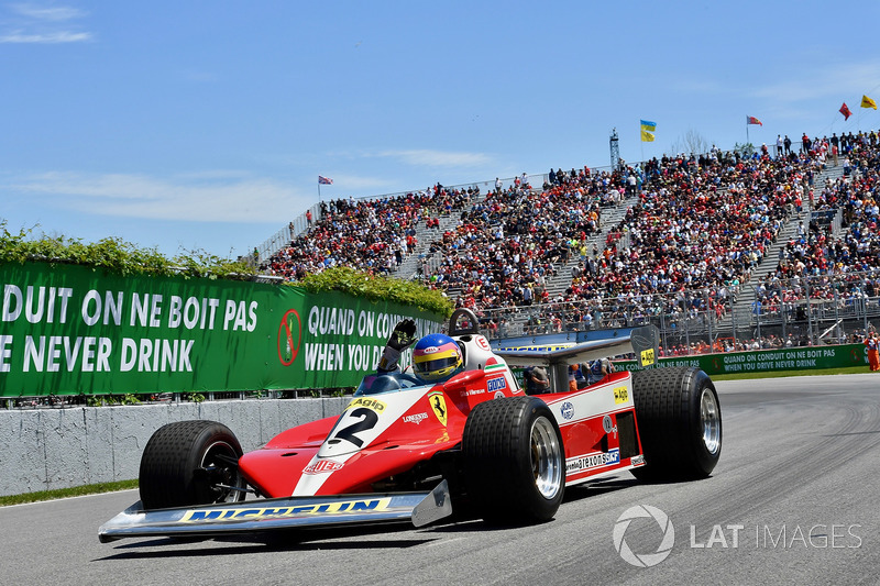 Jacques Villeneuve, Sky Italia drives his Fathers 1978 Canadian GP winning Ferrari 312T3