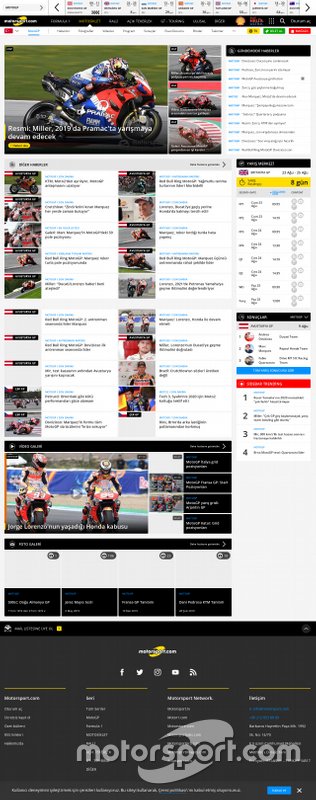 Motorsport.com Kategori sayfası