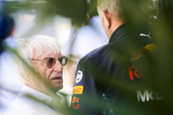 Bernie Ecclestone, Chairman Emeritus of Formula 1, with Helmut Markko, Consultant, Red Bull Racing