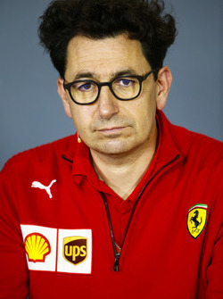 Mattia Binotto, Chief Technical Officer Ferrari, nella conferenza stampa dei team principal