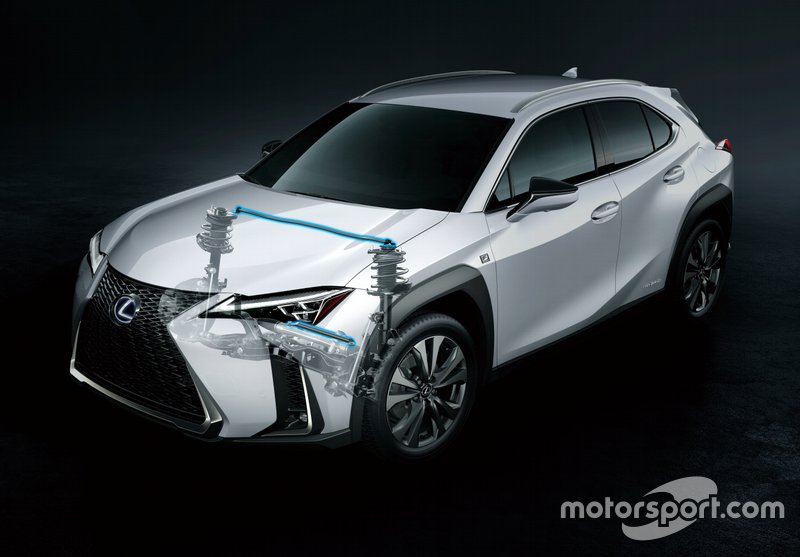 Lexus UX у версії F-Sport має адаптивні амортизатори змінної жорсткості.