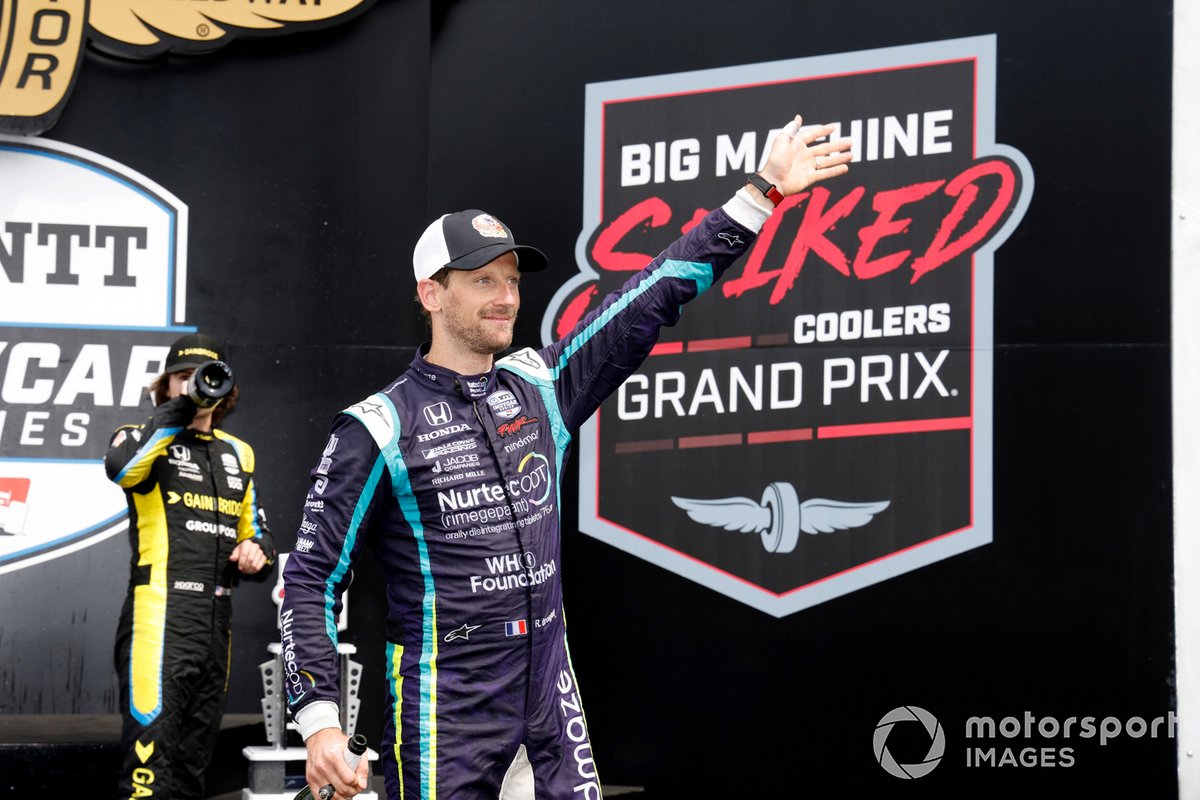 Romain Grosjean, Dale Coyne Racing with RWR Honda, raih podium kedua musim ini