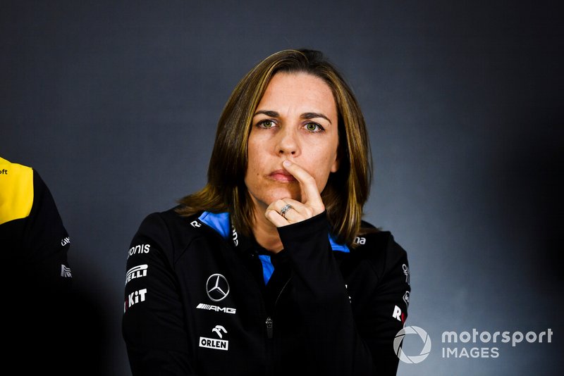 Claire Williams, Deputy Team Principal, Williams Racing In the Press Conference