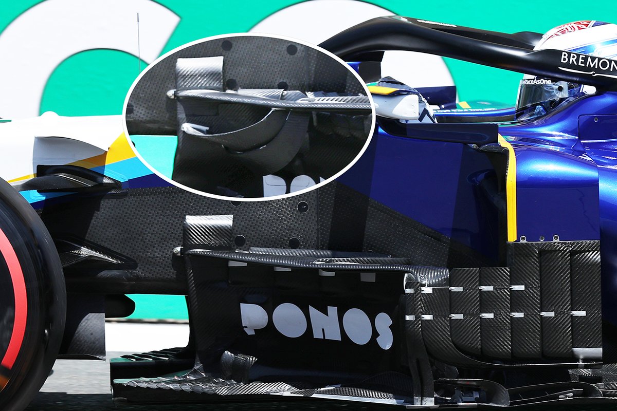Detalle del bargeboard del Williams FW43B