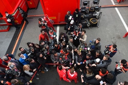 Sebastian Vettel, Ferrari talks with the media