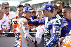 Poleman Marc Marquez, Repsol Honda Team, secondo qualificato Jorge Lorenzo, Yamaha Factory Racing