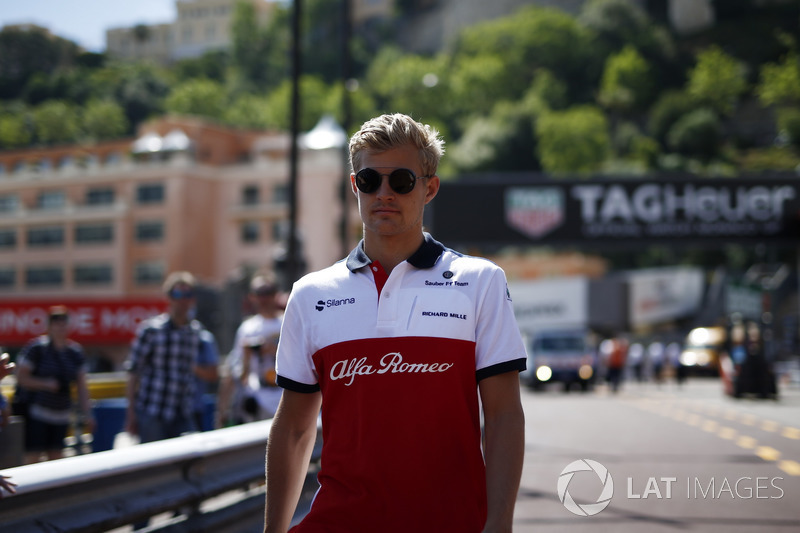 Marcus Ericsson, Sauber lors de la reconnaissance de piste