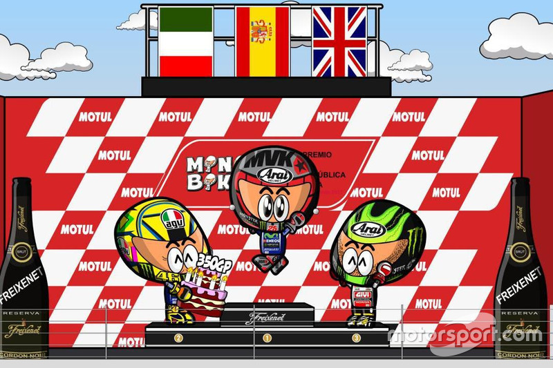 Podium MotoGP Argentina 2017 a la 'MiniBikers'