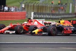Sebastian Vettel, Ferrari SF70H and Max Verstappen, Red Bull Racing RB13