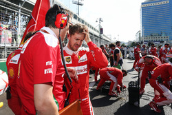 Sebastian Vettel, Ferrari on the grid