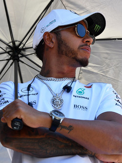 Lewis Hamilton, Mercedes AMG F1 en el desfile de pilotos