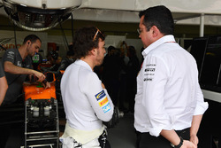 Fernando Alonso, McLaren and Eric Boullier, McLaren Racing Director