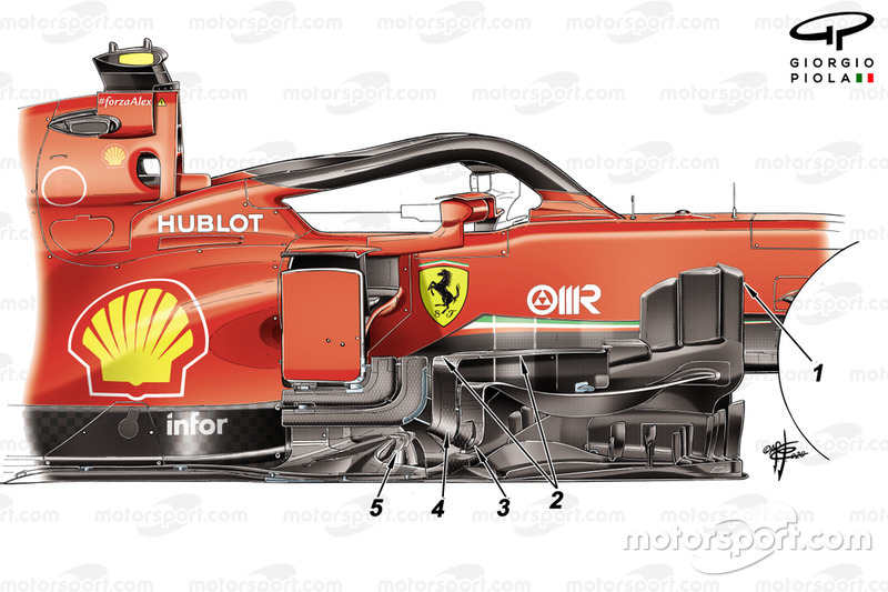 Ferrari SF1000 detail nieuw barge board