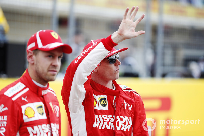 Sebastian Vettel, Ferrari, és Kimi Raikkonen, Ferrari