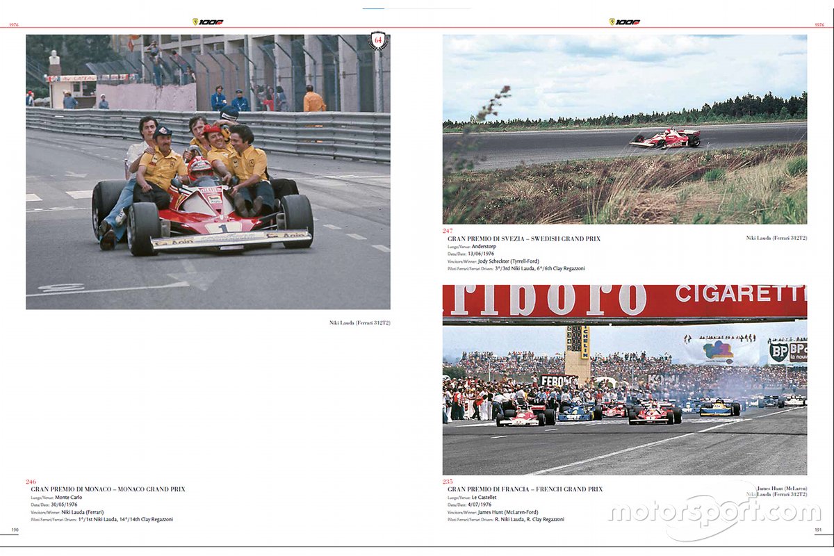 Isi dalam buku edisi terbatas Scuderia Ferrari 1.000 Grand Prix