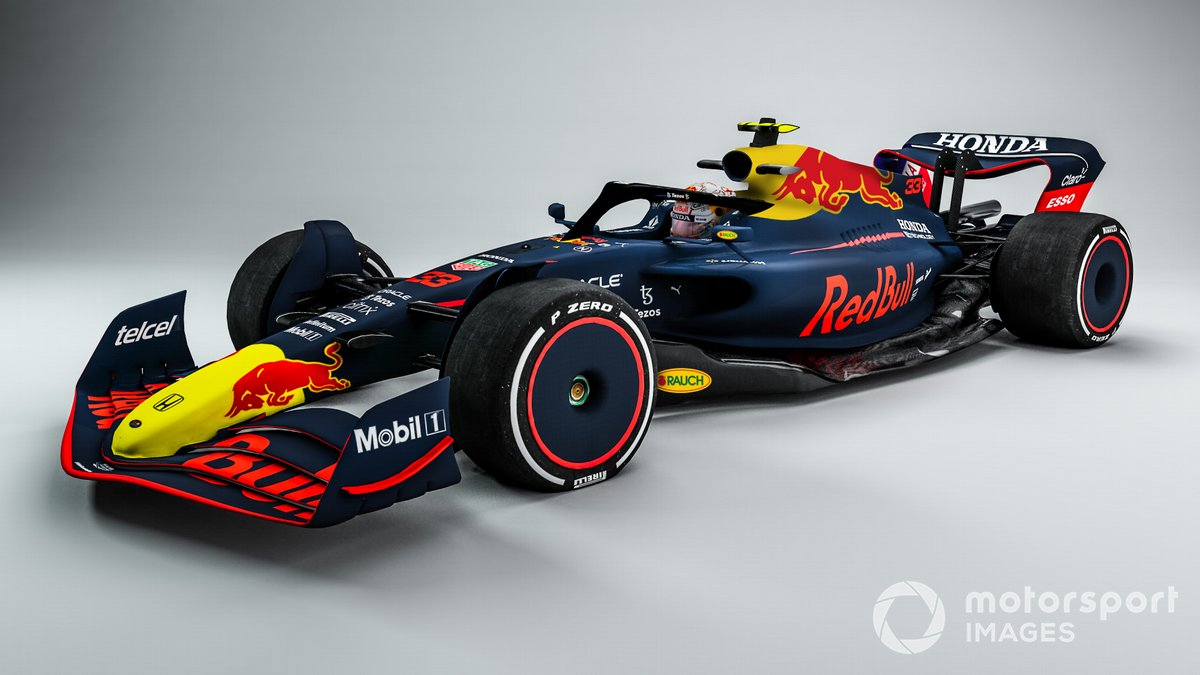 Livery Red Bull Racing pada model mobil F1 2022.