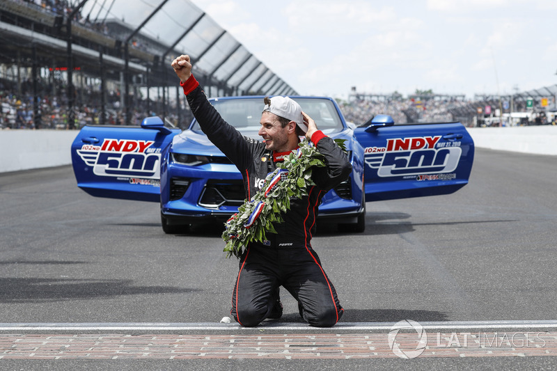 Il vincitore della gara Will Power, Team Penske Chevrolet
