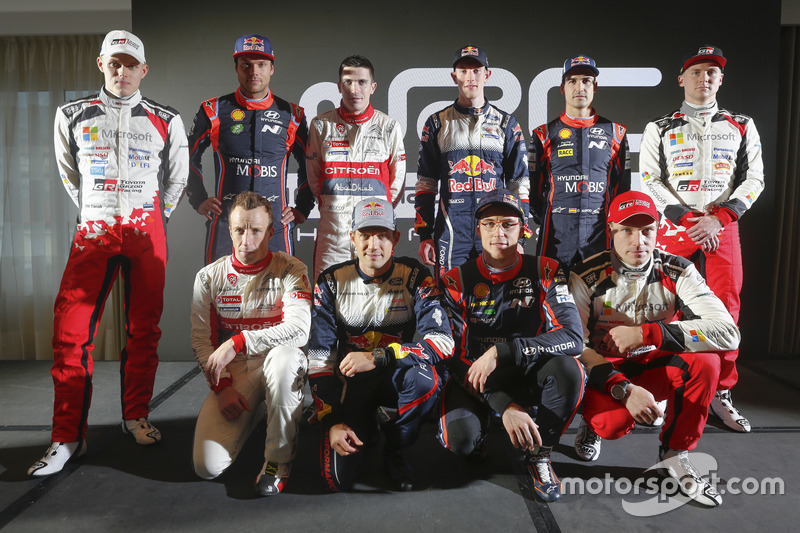 2018 WRC pilotları grup fotoğrafı