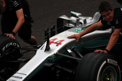 Mercedes-Benz F1 W08 nose and front suspension