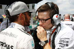 Lewis Hamilton, Mercedes AMG F1 op de grid