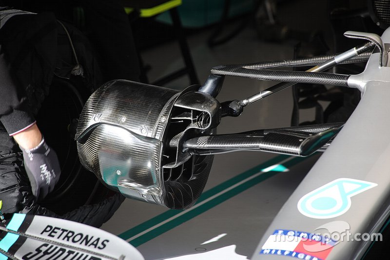 Mercedes F1 W11 front brake detail