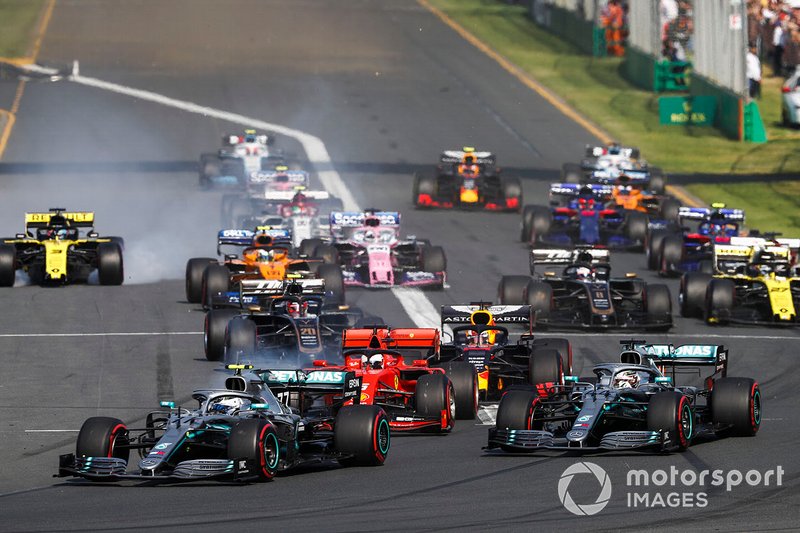 Валттері Боттас, Льюіс Хемілтон, Mercedes AMG F1 W10, Себастьян Феттель, Ferrari SF90, Макс Ферстаппен, Red Bull Racing RB15