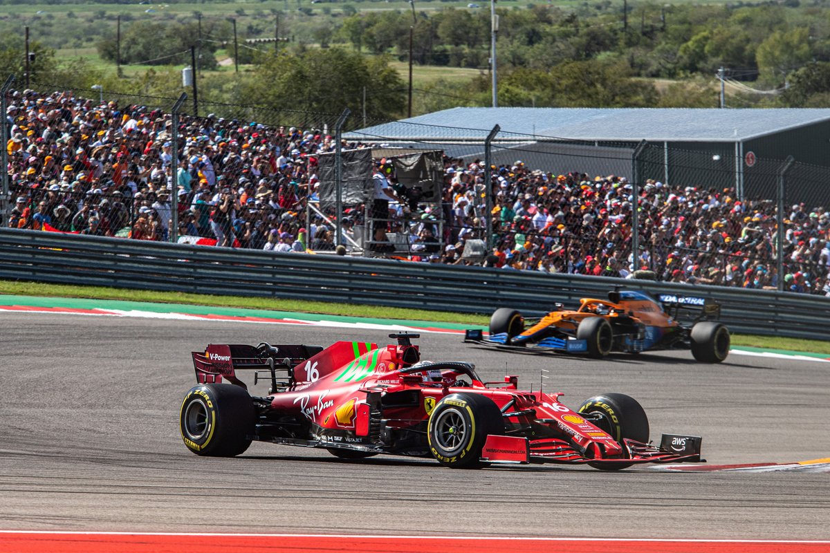Leclerc was foutloos in Austin en reed met gemak weg bij Daniel Ricciardo