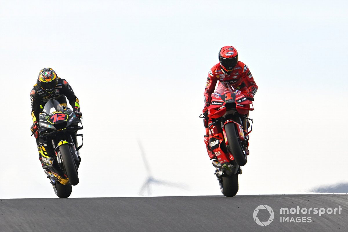 Marco Bezzecchi, VR46 Racing Team, Francesco Bagnaia, Ducati Team