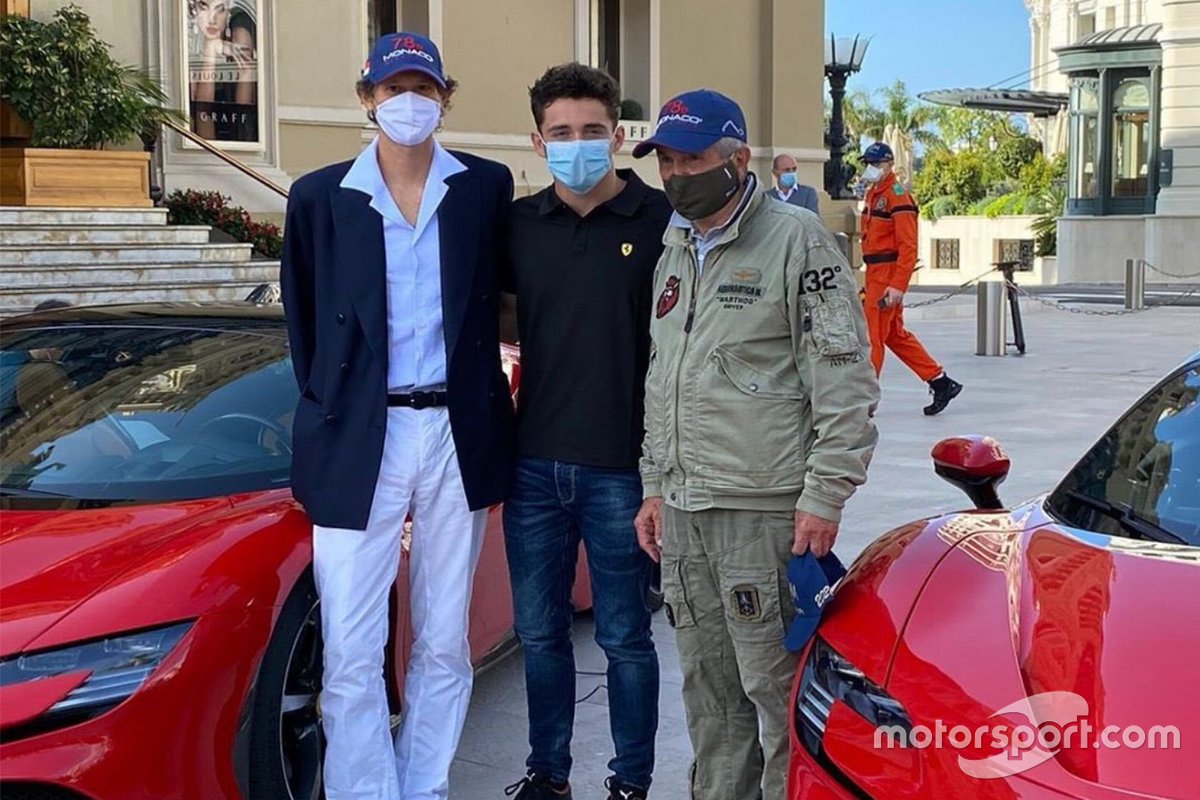 John Elkann, Charles Leclerc, Claude Lelouch