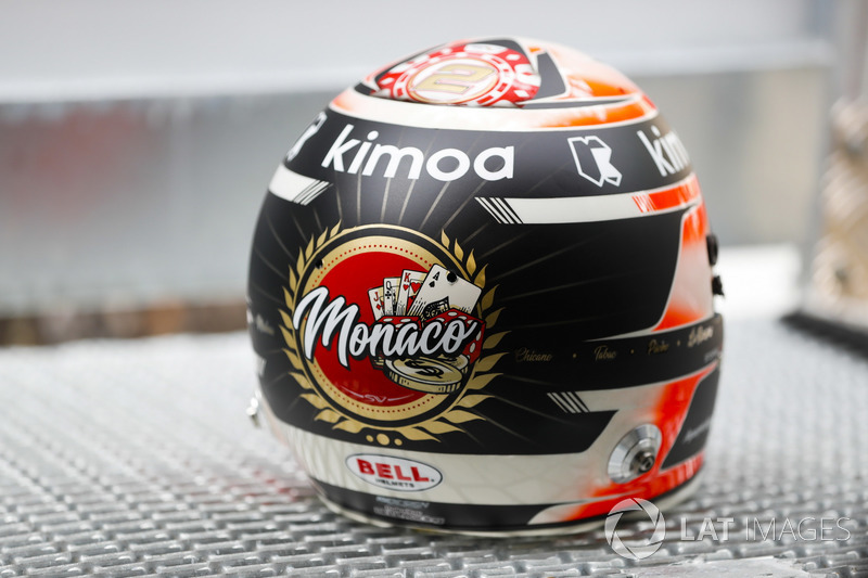 Detail helm Stoffel Vandoorne, McLaren, helmet detail